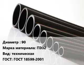 Труба полиэтиленовая 90 ПЭ32 техническая ГОСТ: ГОСТ 18599-2001